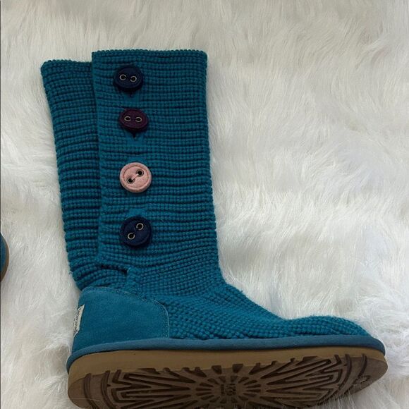 UGG 1967 CARDY BLUE SWEATER KNIT size 4 - Picture 2 of 5